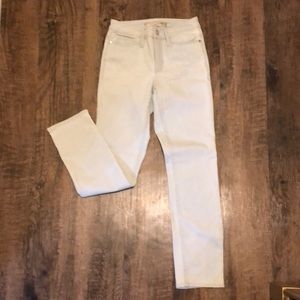 Athleta baby blue white washed straight leg jeans
